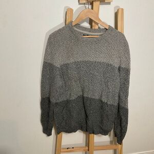 London Fog men’s multicolor gray crewneck sweater size large
